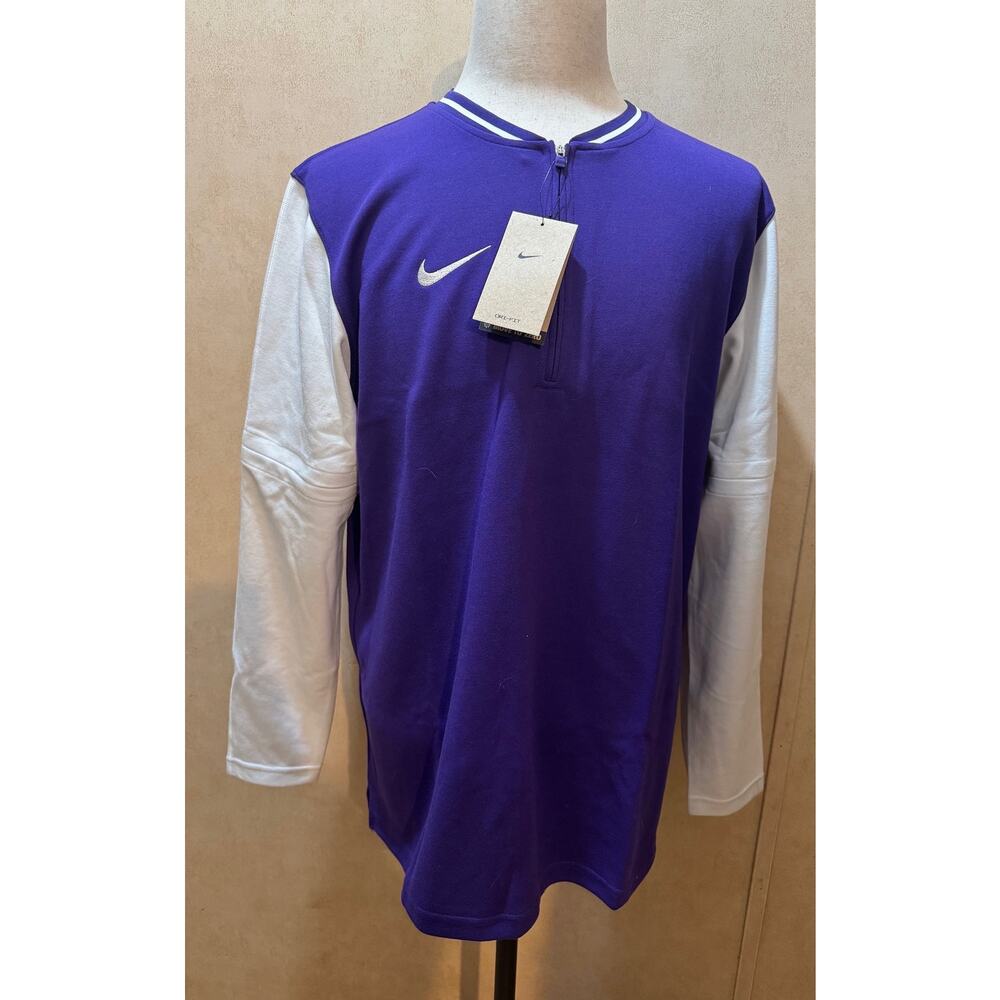 Nike Dri-FIT Long Sleeve Football Shirt Purple/White Men’s L NWT FJ9549-545